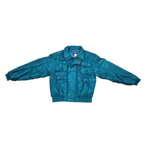 VTG 1990's Descente Men's Snow Ski Coat Shiny Emerald Green Jacket Large